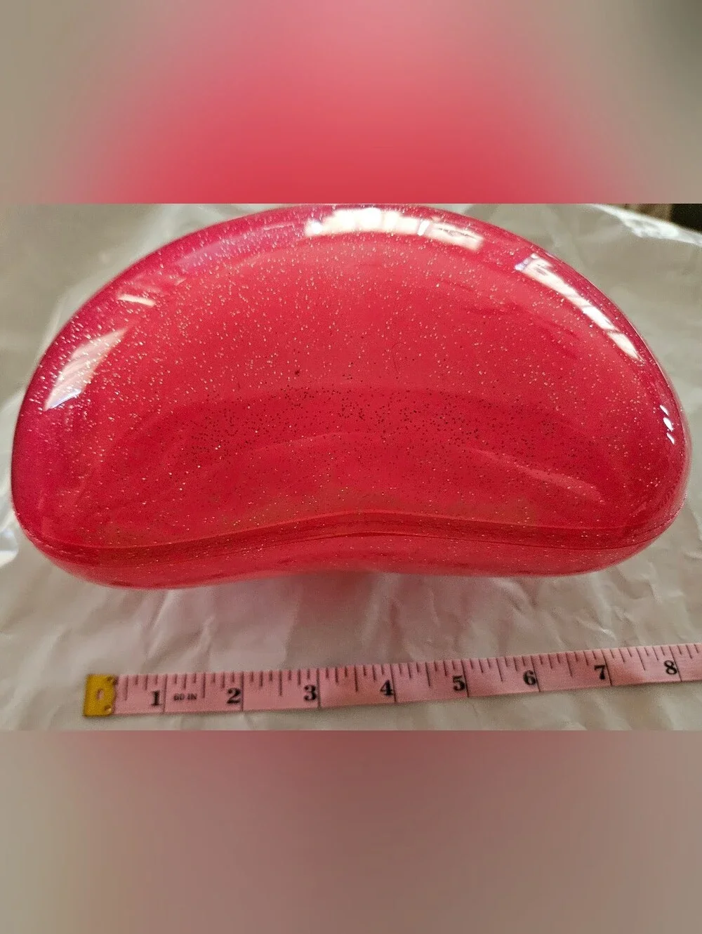 Pink Glitter Mickey-Ear Jelly Crossbody Bag